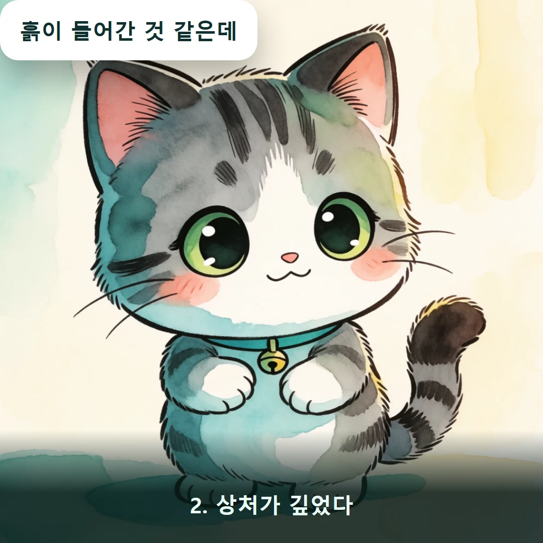웹툰 2컷 — 2. 상처가 깊었다 (흙이 들어간 것 같은데)