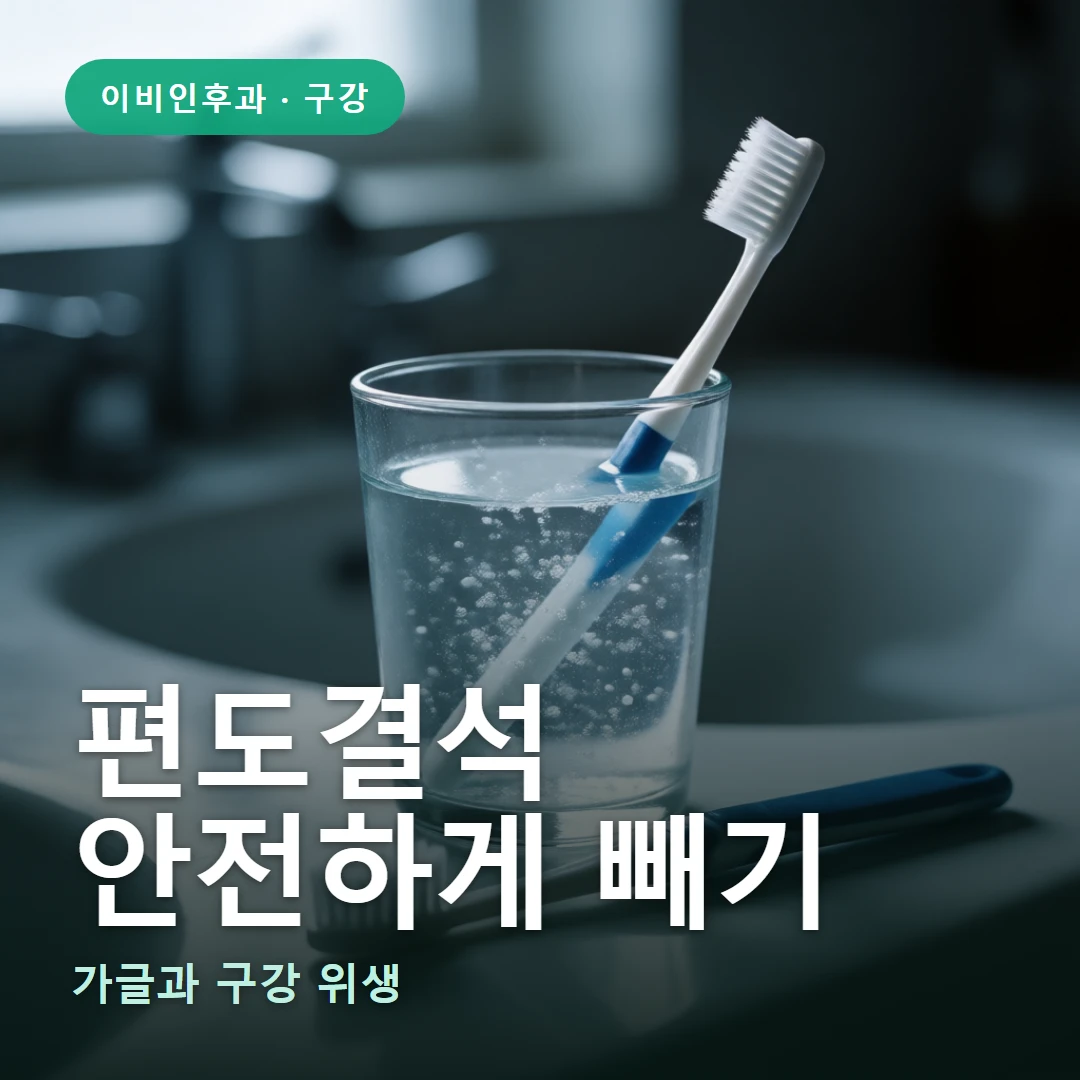 편도결석 요약 표지 — 가글과 구강 위생
