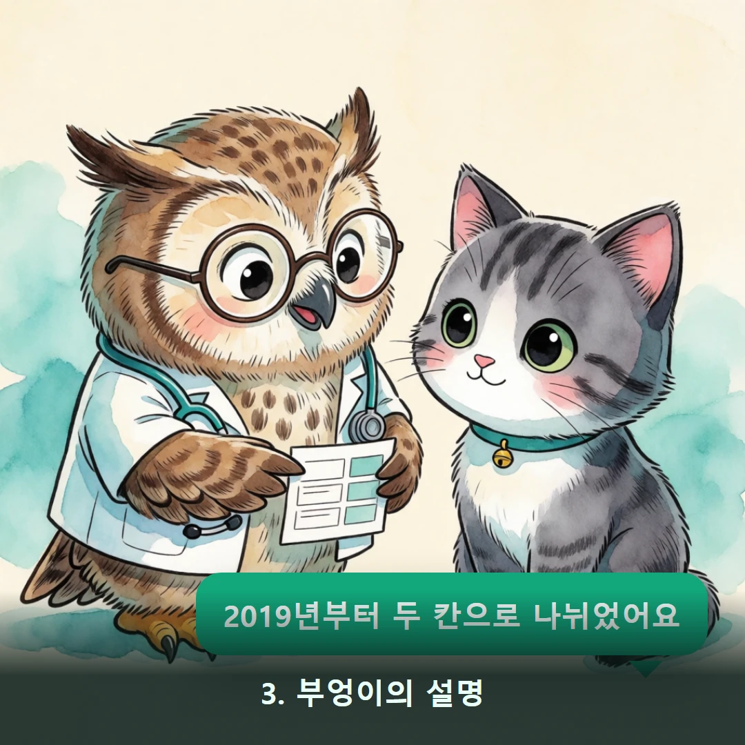 웹툰 3컷 — 3. 부엉이의 설명 (2019년부터 두 칸으로 나뉘었어요)