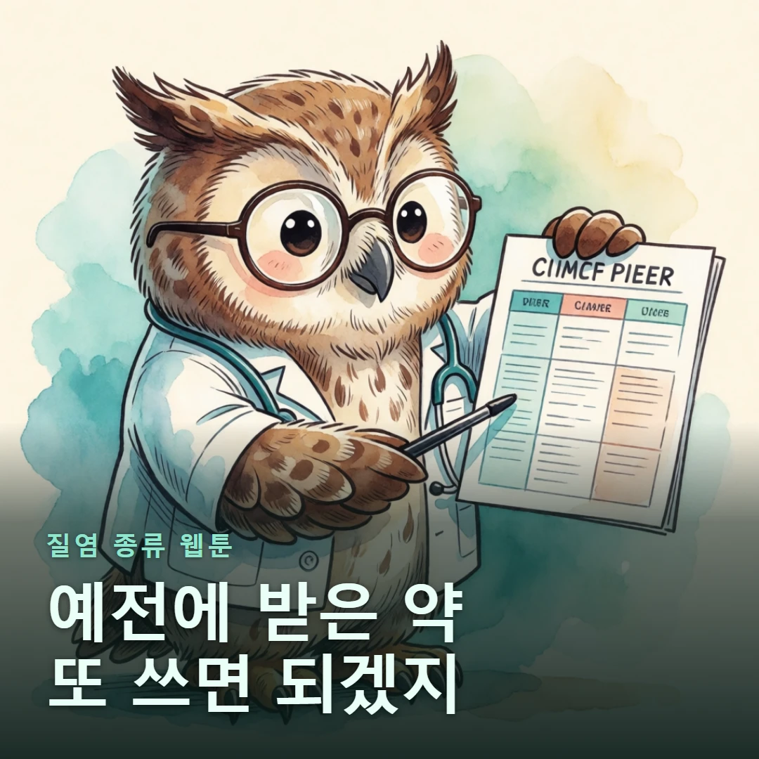 질염 종류 웹툰 표지 — 예전에 받은 약 또 쓰면 되겠지